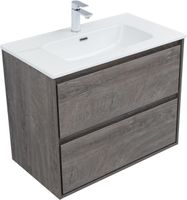 Тумба с раковиной Aquanet Милан 80 цв. дуб рошелье 00340159 — фото 7, Тумбы с раковиной