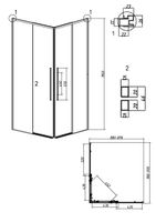 Товар: Душевое ограждение Grossman Galaxy 1/2.K33.01.90.21.02-1/2.K33.01.10L.21.02 (90х100х195) раздвижная,черный матовый,стекло шиншилла,2 места 300.K33.01.90R10L.21.02 - фото 9 Душевое ограждение Grossman Galaxy 1/2.K33.01.90.21.02-1/2.K33.01.10L.21.02 (90х100х195) раздвижная,черный матовый,стекло шиншилла,2 места 300.K33.01.90R10L.21.02 — фото 9, Прямоугольные душевые уголки