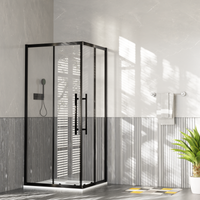 Ограждение душевое ESBANO ESF-80D1+120D2-B Размер: 80х120х197 ESOG-80D1-120D2-B — фото 1, Прямоугольные душевые уголки