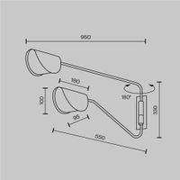 Настенный светильник (бра) Maytoni MOD126WL-02B — фото 10, Бра