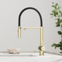 Товар: Смеситель для кухни SANCOS Imola с возможностью подключения фильтра для воды, цвет брашированное золото с черным изливом, арт. арт-SC4010BGbh - фото 6 Смеситель для кухни SANCOS Imola с возможностью подключения фильтра для воды, цвет брашированное золото с черным изливом, арт. арт-SC4010BGbh — фото 6, Смесители для кухни