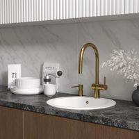 Смеситель Reflexion Lago RX9902GD для кухни с гибким изливом и подключением к фильтру, брашированное золото — фото 68, Смесители для кухни