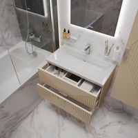 Товар: Тумба подвесная "ЛУКСОР-60 см" с 2-я ящ. беж. матовая (ум. Блисс-60 см.) 106053 - фото 5 Тумба подвесная "ЛУКСОР-60 см" с 2-я ящ. беж. матовая (ум. Блисс-60 см.) 106053 — фото 5, Комоды и тумбы для ванной комнаты