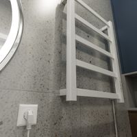 Полотенцесушитель электрический ВИД 81-10 ПРОФИЛЬНЫЙ 610х400, скр.монтаж, СНШ, белый матовый(RAL 9016), (Ferrum, равномерные перкаладины), Маргроид арт-8110p-6040-1081-9016R — фото 3, Электрические полотенцесушители