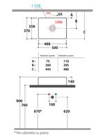 Раковина GLOBO T-EDGE на столешницу без отверстий цвет белый B6R54BI — фото 4, Раковины накладные