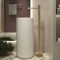 Смеситель для раковины напольный Rim , однорычажный, брашированное золото арт-VFBF-2R1BG — фото 3, Смесители напольные