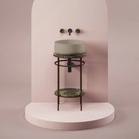 Мраморная полка Artceram Vogue для металлической консоли цвет emperador dark TFA012 92 — фото 1, Полки