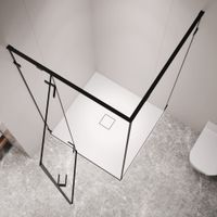 Душевой уголок RGW SV-030B 100x100, квадратный, профиль черный, стекло прозрачное/8 мм, арт-353203000-14 — фото 3, Квадратные душевые уголки