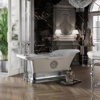 IMPERO PODIUM Ванна 180x87хH76 см. бел, подиум хром, слив/перелив хром+ 2 дек." MIGLIORE" 26311 — фото 2, Ванны