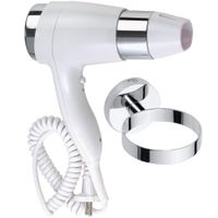 HOTEL Фен с держателем белый BEMETA арт-999433084 — фото 1, Фены для общественных мест