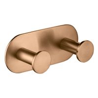 Вешалка-2 крючка Timo Saona 13014/19 розовое золото — фото 1, Крючки для полотенец