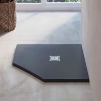 Душевой поддон трапеция RGW ST/T-G 80x80, каменный, графит, арт-16155088-02 — фото 4, Душевые поддоны из искусственного камня