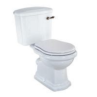 BELLA Комплект унитаз моноблок выпуск в стену, бачок с ручкой бронза, белый (БЕЗ КРЫШКИ) 31099 — фото 1, Напольные унитазы