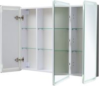 Зеркальный шкаф Aquanet Оптима 110 с LED подсветкой арт-00341428 — фото 3, Зеркальные шкафы в ванную