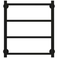 Полотенцесушитель водяной Стилье Версия-КН 600х500 (4) П 20х20 Матовый чёрный арт-31640-6050 — фото 1, Водяные полотенцесушители