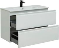 Тумба под раковину Allen Brau Eclipse 100 1.E1003.WM белый матовый — фото 3, Тумбы под раковину