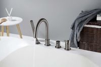 AQ1348BGM ЕВРОПА смеситель на борт ванны на 4 отв., оружейная сталь — фото 6, Смесители на борт ванны