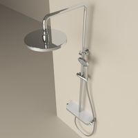 Товар: Душевая стойка Sancos Teo c термостатом, встроенным изливом, полкой и с регулировкой по высоте штанги, цвет хром, арт. SC11002CH - фото 4 Душевая стойка Sancos Teo c термостатом, встроенным изливом, полкой и с регулировкой по высоте штанги, цвет хром, арт. SC11002CH — фото 4, Душевые стойки