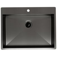 Кухонная мойка Reflexion Iseo оружейная сталь арт-RX2265BL — фото 2, Кухонные мойки