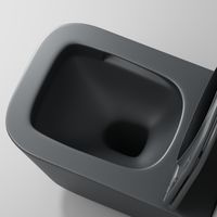 Унитаз подвесной Grossman (485х340х290) безободковый,смыв торнадо,серый матовый с тонкой крышкой,микролифт,1 место арт-GR-4404GMSQ — фото 7, Подвесные унитазы