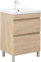 Тумба под раковину Aquanet Нота New 60 дуб светлый 00344140 — фото 1, Тумбы под раковину