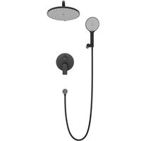 Встраиваемая душевая система TEORA, Чёрный матовый TE-500-B-C4 — фото 1, Встраиваемые душевые комплекты