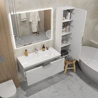 Тумба подвесная "БЛИСС-100 см" с 1 ящ. белая матовая (ум. Блисс-100 см.) арт-1010050 — фото 4, Тумбы под раковину