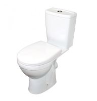 РИО Унитаз-компакт горизонт. вып., 2-х реж. ар-а "Уклад", сид. полип. "Уклад", белый ROSA Вн УнБ54 — фото 1, Напольные унитазы