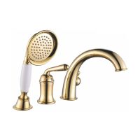 Смеситель на борт ванны Rose R0212E, золото — фото 1, Смесители на борт ванны