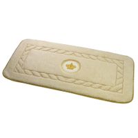 Товар: Коврик д/ванной комнаты 60х120 см., вышивка логотип КОРОНА, кремовый, окантовка золото арт-31917 - фото 10 Коврик д/ванной комнаты 60х120 см., вышивка логотип КОРОНА, кремовый, окантовка золото арт-31917 — фото 10, Коврики для ванной комнаты