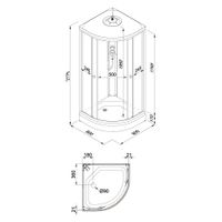 ДК Ультра 80*80 А (7 мест+сифон D90) арт-Щ0000061821 — фото 1, Душевые кабины
