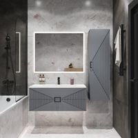 Тумба подвесная "ЛУКСОР-100 см" с 2-я ящ. графит матовая (ум. Блисс-100 см.) 1010059 — фото 3, Комоды и тумбы для ванной комнаты