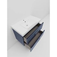 Тумба под раковину подвесная La Fenice Cubo TWIN , синяя арт-FNC-01-CUB-BG-80-2 — фото 5, Тумбы под раковину