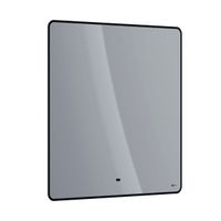 Зеркало Lemark MIOBLACK 80х80 см с интерьерной подсветкой, с подогревом арт-LM80ZM-black — фото 6, Зеркала в ванную комнату
