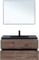 Тумба с раковиной Aquanet Алвита new 100 2 ящ. цв.дуб веллингтон табак арт-00335684 — фото 9, Тумбы с раковиной