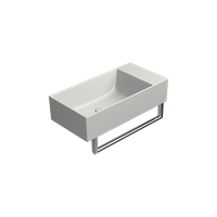 раковина накладная KUBE X 50x25 без перелива серый матовый арт-9486017 — фото 3, Раковины накладные
