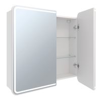 Зеркальный шкаф ASTI 80 c LED-подсветкой /ИК выключатель на взмах /AQUA DE MARCO 1080CAST — фото 4, Зеркальные шкафы в ванную