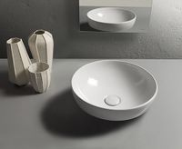 Раковина GLOBO T-EDGE полувстраиваемая без отверстий цвет белый арт-B6T38BI — фото 2, Раковины накладные