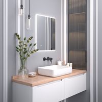 Зеркало с LED-подсветкой SIRIUS (50*60) /AQUA DE MARCO SIR50/60 — фото 4, Зеркала в ванную комнату