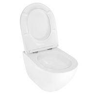 Товар: Унитаз подвесной Azario Trevi 495х360х390 безободковый, слив "Скрытое Торнадо", в комплекте с сидением микролифт, белый арт-AZ-0093UQ3 - фото 3 Унитаз подвесной Azario Trevi 495х360х390 безободковый, слив "Скрытое Торнадо", в комплекте с сидением микролифт, белый арт-AZ-0093UQ3 — фото 3, Подвесные унитазы