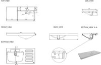 Раковина Aquanet Side 100 правая арт-00347437 — фото 10, Раковины встраиваемые сверху
