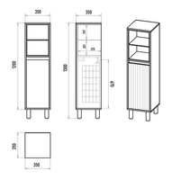 Товар: Тумба арт-ENF-05035-020БК - фото 7 Тумба арт-ENF-05035-020БК — фото 7, Комоды и тумбы для ванной комнаты