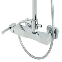 OPERA Душевой настенный гарнитур (см-ль д/душа-упр.сбоку/колонна душ/верхн.душ/шланг/ручн.душ),хром арт-31860 — фото 2, Душевые стойки