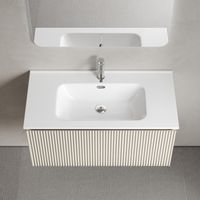 Товар: Тумба подвесная SANCOS Snob R 1.0 890х445х406, c одним ящиком оснащенным доводчиками, Beige Soft , арт. арт-SNR1.090CE - фото 3 Тумба подвесная SANCOS Snob R 1.0 890х445х406, c одним ящиком оснащенным доводчиками, Beige Soft , арт. арт-SNR1.090CE — фото 3, Тумбы под раковину