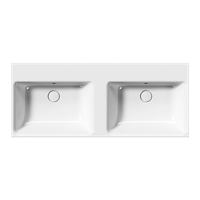 раковина подвесная/встраиваемая NUBES двойная 120x50 белый арт-9625111 — фото 1, Раковины подвесные