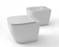 Биде GLOBO GENESIS Напольное приставное с одним отверстием цвет белый GN009BI — фото 2, Биде напольные