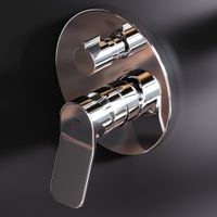 FB85A3RH40 X-Joy, набор: встроеный см-ль, излив, прямоуг.верхний душ 300х210мм, ручн.душ, хром — фото 2, Встраиваемые душевые комплекты