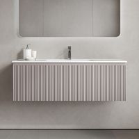 Тумба подвесная SANCOS Snob R 1.0 1195х445х406, c одним ящиком оснащенным доводчиками, Doha Soft , арт.SNR1.0120SM — фото 4, Комоды и тумбы для ванной комнаты