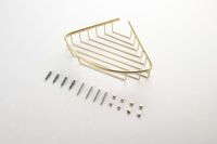 угловая полка, шлиф. золото арт-AQ4906BG — фото 4, Полки для ванной и душа