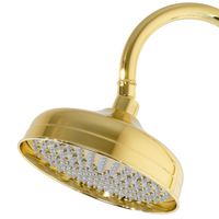 PRESTIGE Душевой настенный гарнитур (см-ль д/ванны/колонна/верхн.душ/шланг/ручной душ), золото арт-32144 — фото 2, Душевые стойки